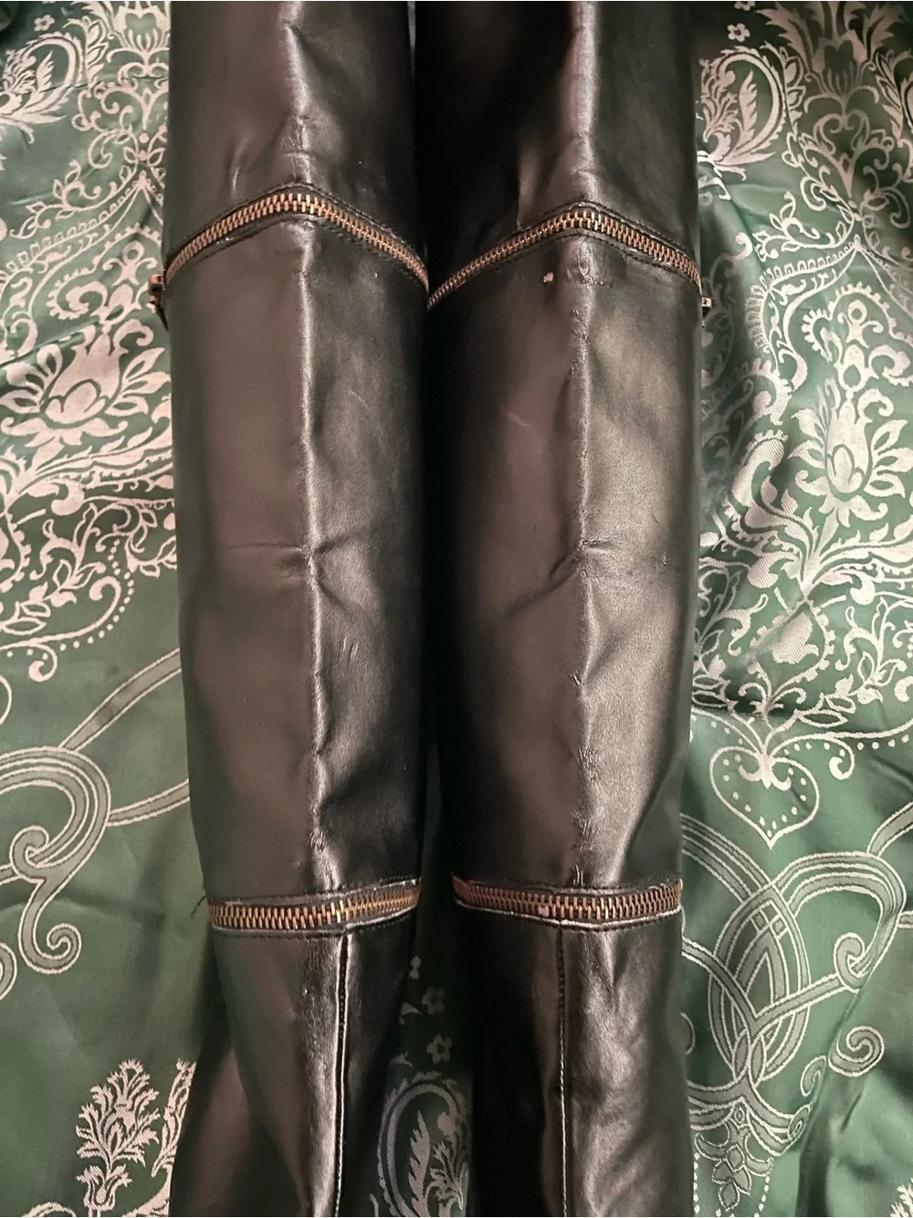 Toi et Moi Black Leather Over-the-Knee Stiletto Boots